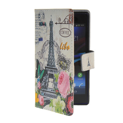 

MOONCASE Pattern Style Leather Side Flip Wallet Card Slot Pouch Stand Shell Back ЧЕХОЛ ДЛЯ Sony Xperia Z1 L39h