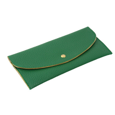 

NEW Women's Handbag Evening Bag Pocket Card Button Wallet Purse Faux Leather DARK GREEN