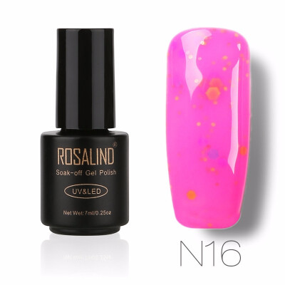 

ROSALIND Gel 1S 7ml N01-24 Cheese Series Nail Gel Polish UV LED Glitter Manicure Nail Art Semi Permanent Soak Off gel lacquer