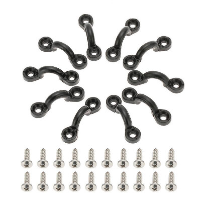 

10pcs Nylon Bungee Deck Loops Tie Down Pad Eye with 20 Screws for Boat Kayak