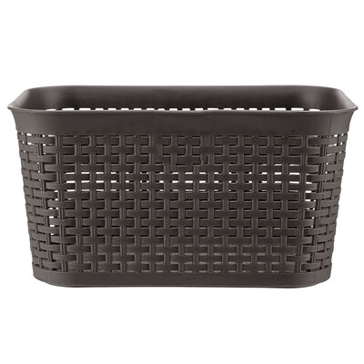 

Famous products MINISO imitation bamboo storage basket multi-purpose storage basket rectangular debris box dark coffee