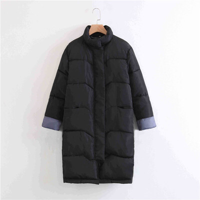 

Winter new hooded large size parkas womens long cotton-padded coat