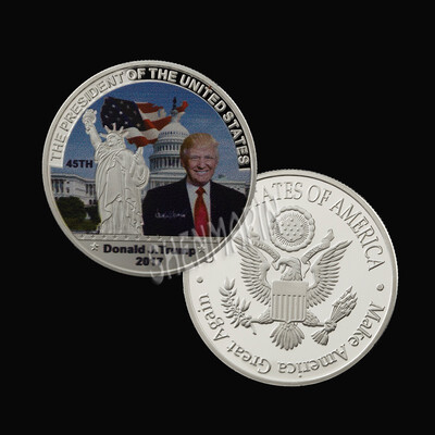

GoldSilver plated Coin American 45th President Donald Trump Coin