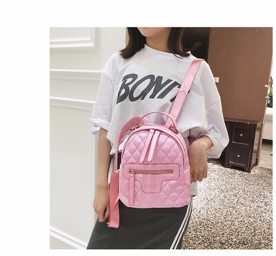 

Womens Bag 2018 Summer New Fashion Rhombus Small Shoulder Bag Female Version of Korean Hand Bag Lady Portable Backpack