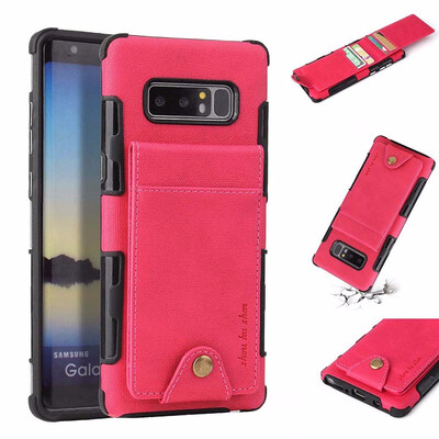 

SHS Phone Case For Samsung Galaxy S8S8 PlusNote 8 Fashion Linen Clasp Card slot Multifunctional Wallet Full Cover