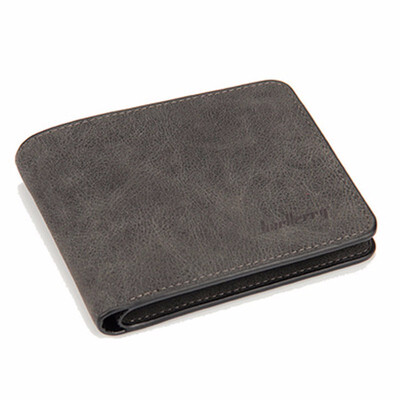 

New Suede Leather Men Wallet Vintage Short Purse Soft