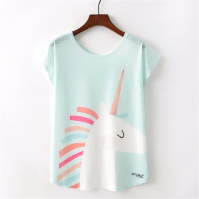 

Summer Women T Shirt lovely Harajuku Kawaii Cute Style Letter Print T-shirt