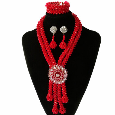 

Bridal Jewelry Gift Set Champagne Dubai Crystal Beads Necklace Set For Women African Wedding Beads Bridal Jewelry Set Free Shippin