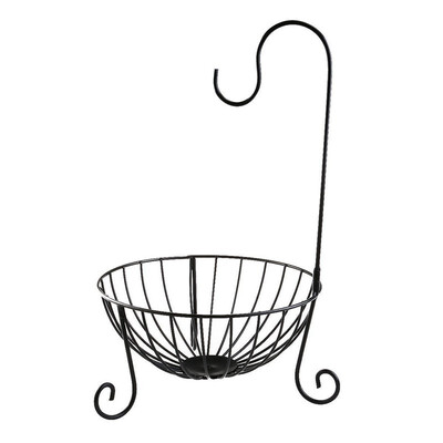 

UpperX Practical Tableware Metal Fruit Basket Detachable Banana Hanger Storage Holder Hook