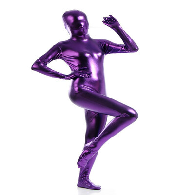 

24 Hrs Shipped Out Womens Metallic Full Bodysuits Womens Shiny Sexy Catsuit Fancy Dress Suitable for Halloween&Stage Performance
