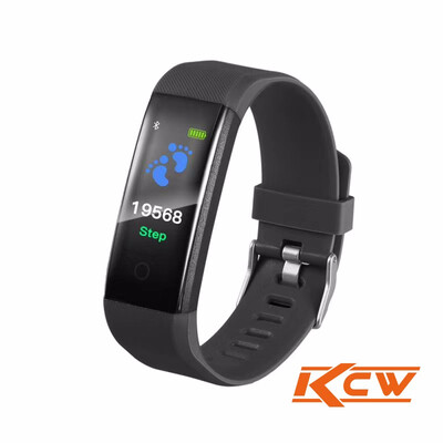 

KCW 115 plus color screen smart band healthy activity tracker heartrate blood pressure message push USB gold finger charger