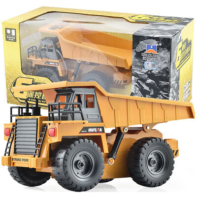 

Hui Na Toys Wireless Remote Control Car Alloy Tilting Cart Dumper Haulage Truck Toy