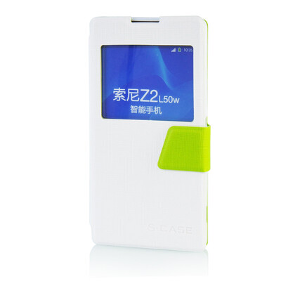 

MOONCASE View Window Leather Side Flip Pouch Ultra Slim Shell Back ЧЕХОЛ ДЛЯ Sony Xperia Z2 White
