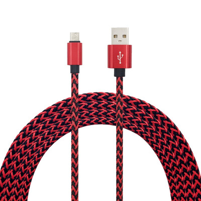 

1METER Nylon Micro USB Cable Output 20A Fast Charge Wire nylon covered cable usb 1 meter Micro usb Cable