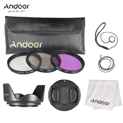 

Andoer 49mm 52mm 55mm 58mm 62mm 67mm 72mm 77mm Filter Kit UV CPL FLD Nylon Carry Pouch Lens Cap Lens Cap Holder Lens Hoo