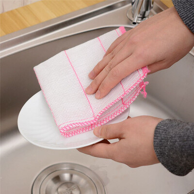 

Cntomlv hot sale 3pcs Kitchen Cleaning Cloth Bamboo Fiber Eco-friendly Rags Wiping Scouring Pad Dishcloth Bathroom Washing Cloth