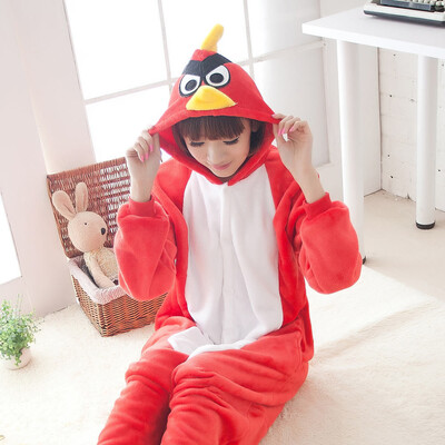 

Flannel Cartoon Animal Siamese Pajamas Winter Long-sleeved Home Clothes-Birdie