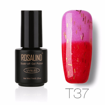 

ROSALIND Gel 1S 7ML Changing Temperature Nail Polish UV LED Glitter Manicure Nail Art Semi Permanent Soak Off Gel Lacquer