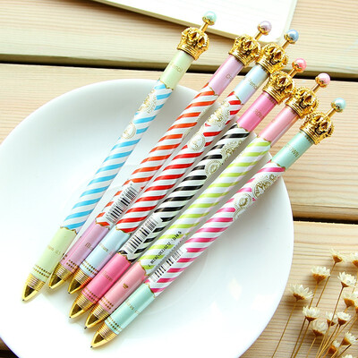 

Yixiukeji 5 Pieces Cute Crown Design Ballpoint Pen Ball Pen for School Office Family Use Random Color