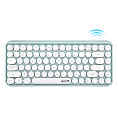 

AJAZZ 308i Matte Green Bluetooth Wireless Mute Retro Typewriter Personality Round Chocolate Keycap Keyboard Suitable for Androi