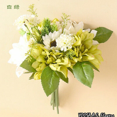 

YOOSA Artificial Silk Wedding Flowers Plants White Blue Fake Fabric Flowers for Fall Home Wedding Chiristmas birthday Decoration