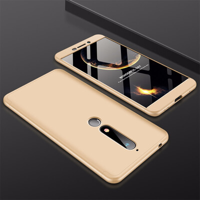 

Goowiiz Phone Case For Nokia 7 PlusNokia 6 2018 Fashion Color collision 360 Degree Coverage PC Full Protection