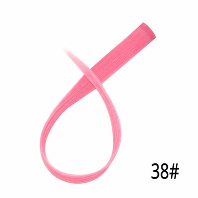 

20" Synthetic Clip In Hair Extensions One Piece Rainbow Clip On Hair Pieces For Women 50cm Purple Pink Wig Ombre Hair Extension