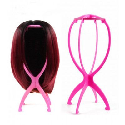 

Portable Folding Plastic Stable Durable Wig Hair Hat Cap Holder Stand Display Tool Wig Stand 1Pcs Dolago