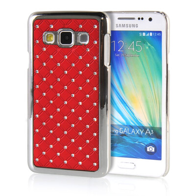 

MOONCASE Hard Chrome Plated Star Bling Back ЧЕХОЛ ДЛЯ Samsung Galaxy A3 Red