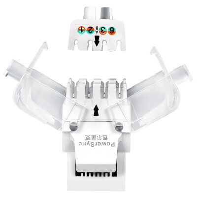 

ACSync (PowerSync) ACPDCSUHS9 Cat6 six class tool-free network module, 180 degrees with shielded shielded network module