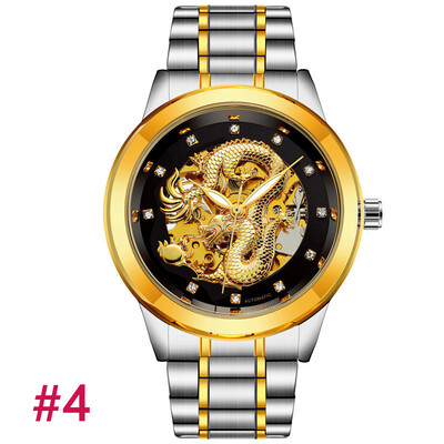 

Golden Dragon Wrist Watch Men Automatic Mechanical Watch Mens Watches Top Luxury Brand Famous Clock For Male Relogio Masculino