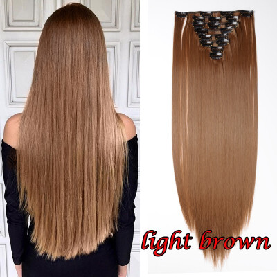 

175g1set Clip In Hair Extension Sexy Straight Long Hair 8 Pieces1set Clip In Human Hair Extensions