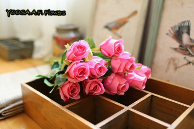 

YOOSA 10pcs lot Rose Artificial Flowers High Quality Silk Flower Simulation flores Fake Plant Wedding Party Home Desktop Decor