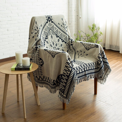 

Sofa Throw Blanket Knit Chair Sofa Cover Towel Geometric Carpet Soft Cotton Travel Plaids Cover Bedding Tapestry