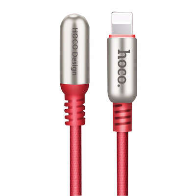 

HOCO 24A Zinc Alloy 90 Degree USB Cable for Apple Lightning iPhone iPad OTG Fast Charging Original Charger Wire Data Sync