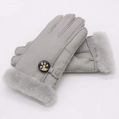 

2018 Winter Womens Leather Gloves Russian Womens Gloves Warm Gloves Sheepskin Leather Wool Lining Multi-Color Discount