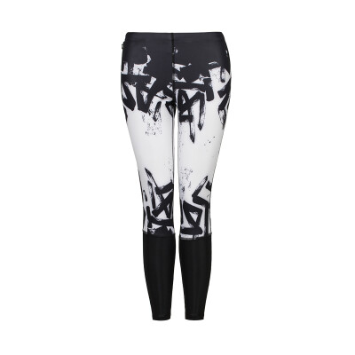

ASICS yaseshi new TIGHTS womens nine points tight pants 2018 autumn&winter women 154722-100 black&white printing M