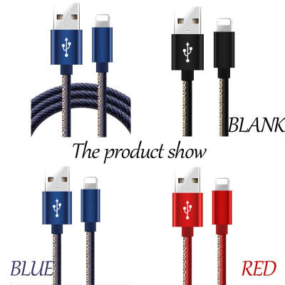 

AndroidApple Cable 1M 2M Denim Braided Fast Charge &AndroidApple Data Mobile Phone USB Cable