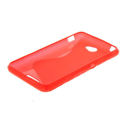 

MOONCASE  - Line Soft Silicone Gel TPU Protective Case Flexible Shell Protective Case Cover for Sony Xperia E4 Red