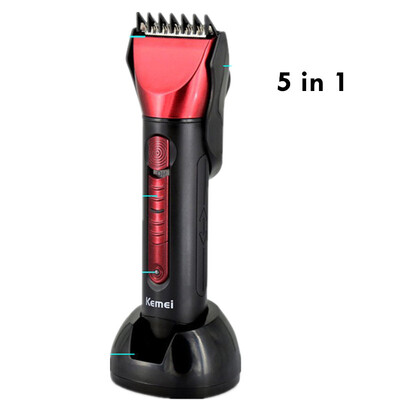 

5 in 1 Kemei 8058 Man and Children Electric Beard Hair Trimmers Shaver Trimmer Rechargeable Nose hair trimmer