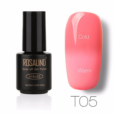 

ROSALIND Gel 1S 7ML Temperature changing Chameleon Gel Nail Polish Top Base Coat Needed poly gel Semi Permanent primer for nails