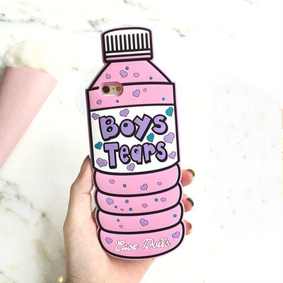 

New Tumblr Summer Cartton Pink Case Boys Tears Lip Ice Cream Icecream soft Silicone Case Back Cover For iphone 6 6s 6Plus
