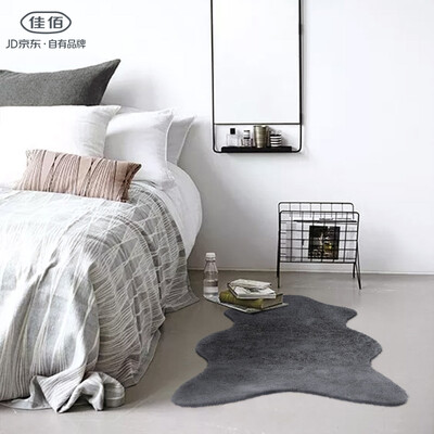 

Jia Hao Nordic wind plush blanket imitation rabbit fur sofa cushion living room bedroom chair cushion Bay window pad tatami mat car seat cushion camel 70110CM shaped