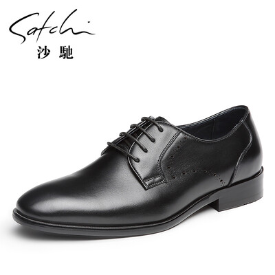 

Sha Chi black mens tie business dress shoes 61841005Z black 40
