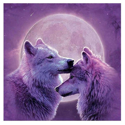 

UpperX DIY 5D Diamond Painting Embroidery Double Wolf Kiss Cross Stitch Tool Set Tool Decoration