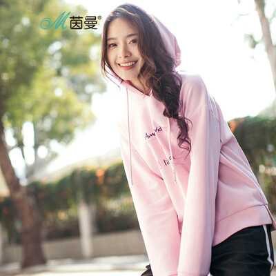 

INMAN literary fan letter printing wild pullover sweater female 1881082274 pink L