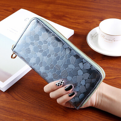 

Purse Lady Long Lady Wallet Korean Zipper Hand Bag 2018 New Stone Print Womens Small Hand Bag