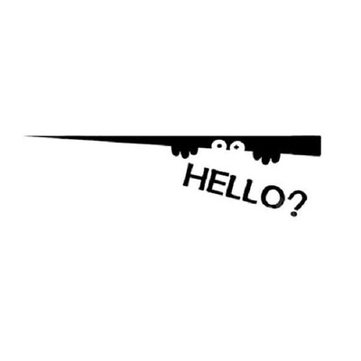 

UpperX 1pc Creative Derobee "Voyeurism HELLO" Toilet Fun Decal Headboard Wardrobe Decal