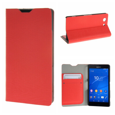 

MOONCASE Sony Xperia Z3 Compact ( Z3 Mini ) ЧЕХОЛ ДЛЯ Flip Leather Wallet Card Holder Bracket Back Pouch Red