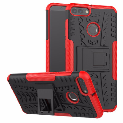 

Goowiiz Phone Case For Huawei Y9 2018Honor 10 Armor Tire Texture Rugged Protection PCTPU Full Protection